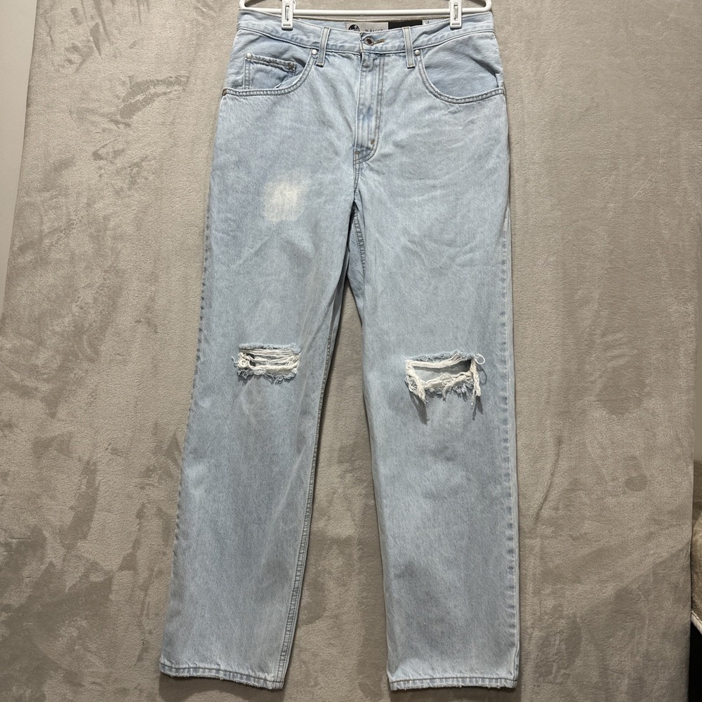 Levis Silvertab 94 Baggy Jeans Mens 30x31 Distressed Light Wash Blue Denim
